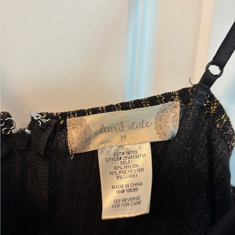 Altar'd State Black & Gold Mini Dress - Picture 8 of 8